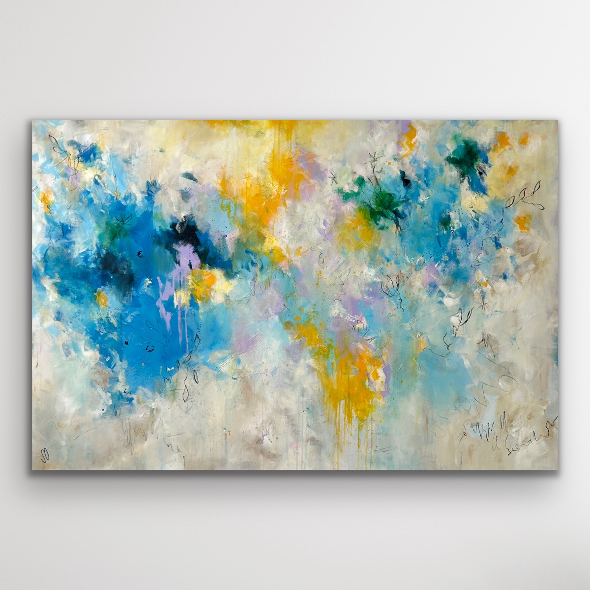 Kunstwerk It can be easy. Abstraktes Gemälde von Sandra Obel.