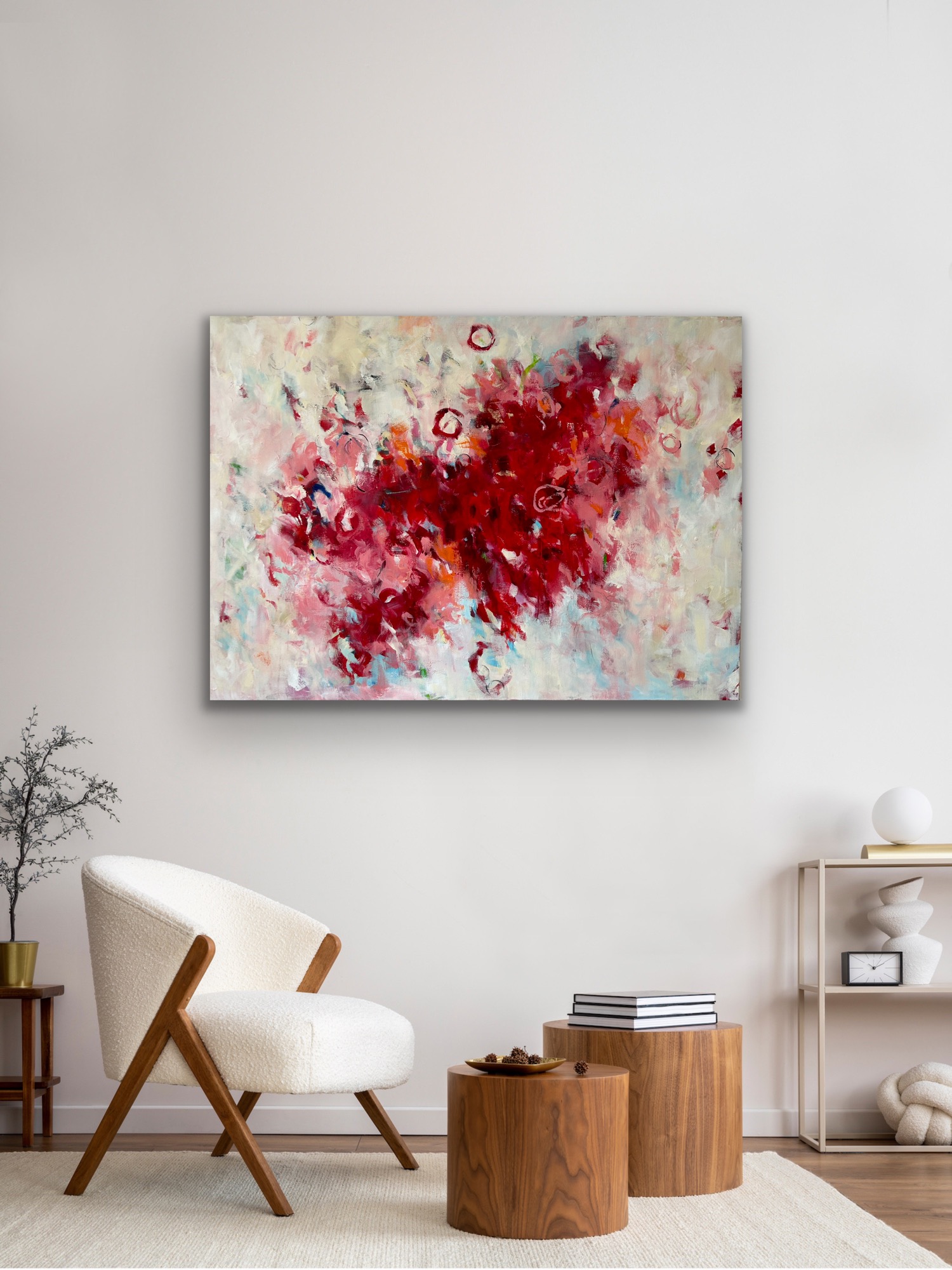 Kunstwerk Power Flow. Abstraktes Gemälde von Sandra Obel.