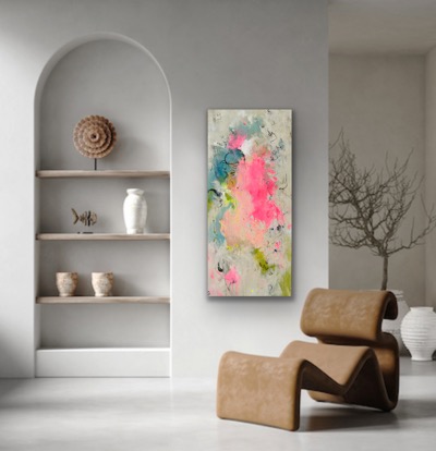 Kunstwerk River in you. Abstraktes Gemälde von Sandra Obel.