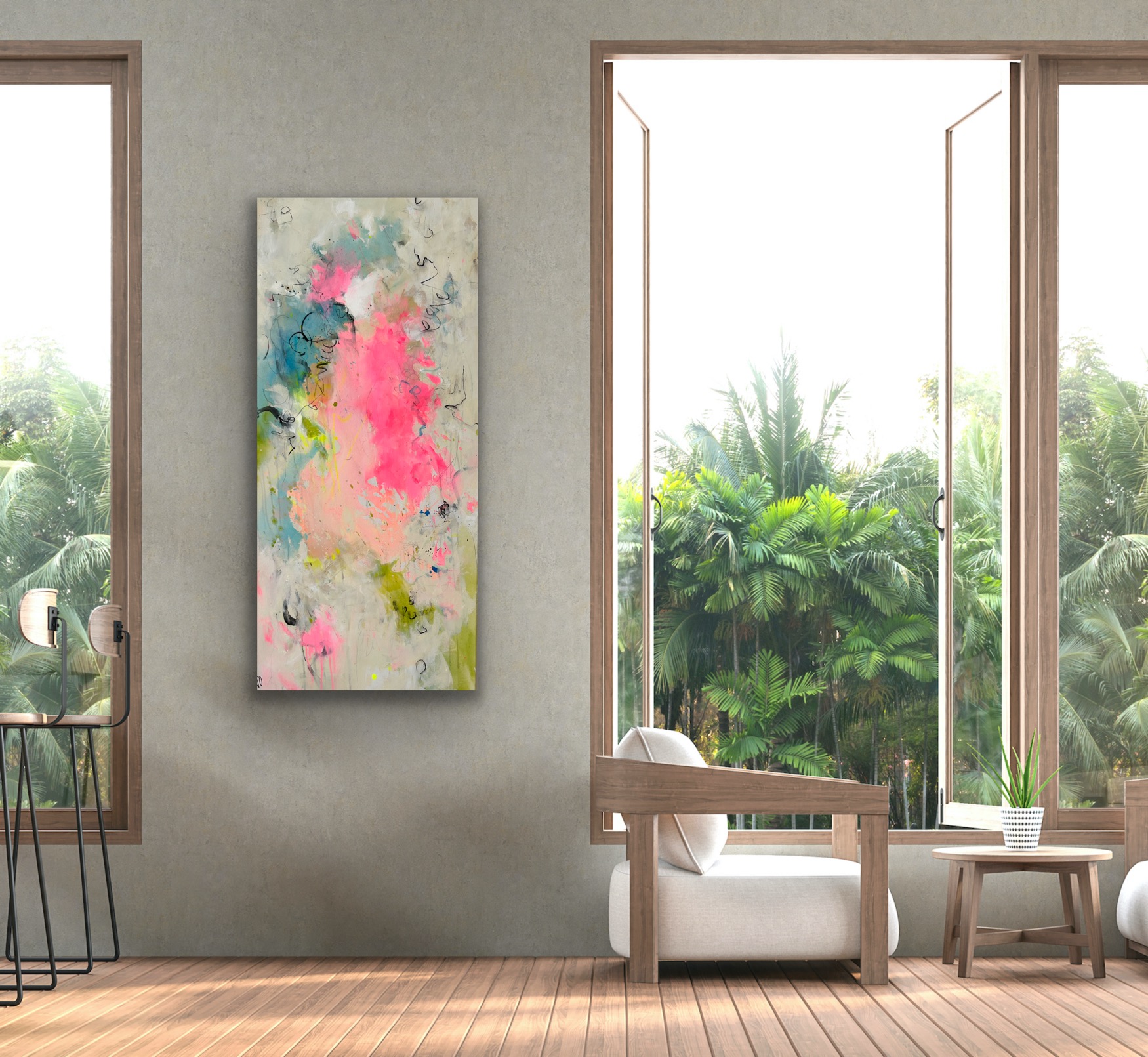 Kunstwerk River in you. Abstraktes Gemälde von Sandra Obel.