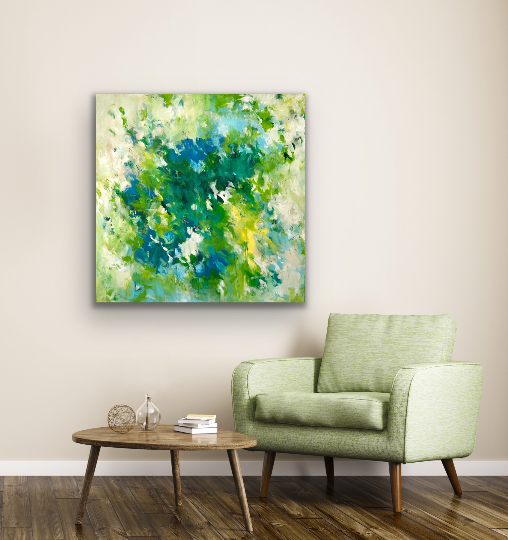 Kunstwerk Connection. Abstraktes Gemälde von Sandra Obel.