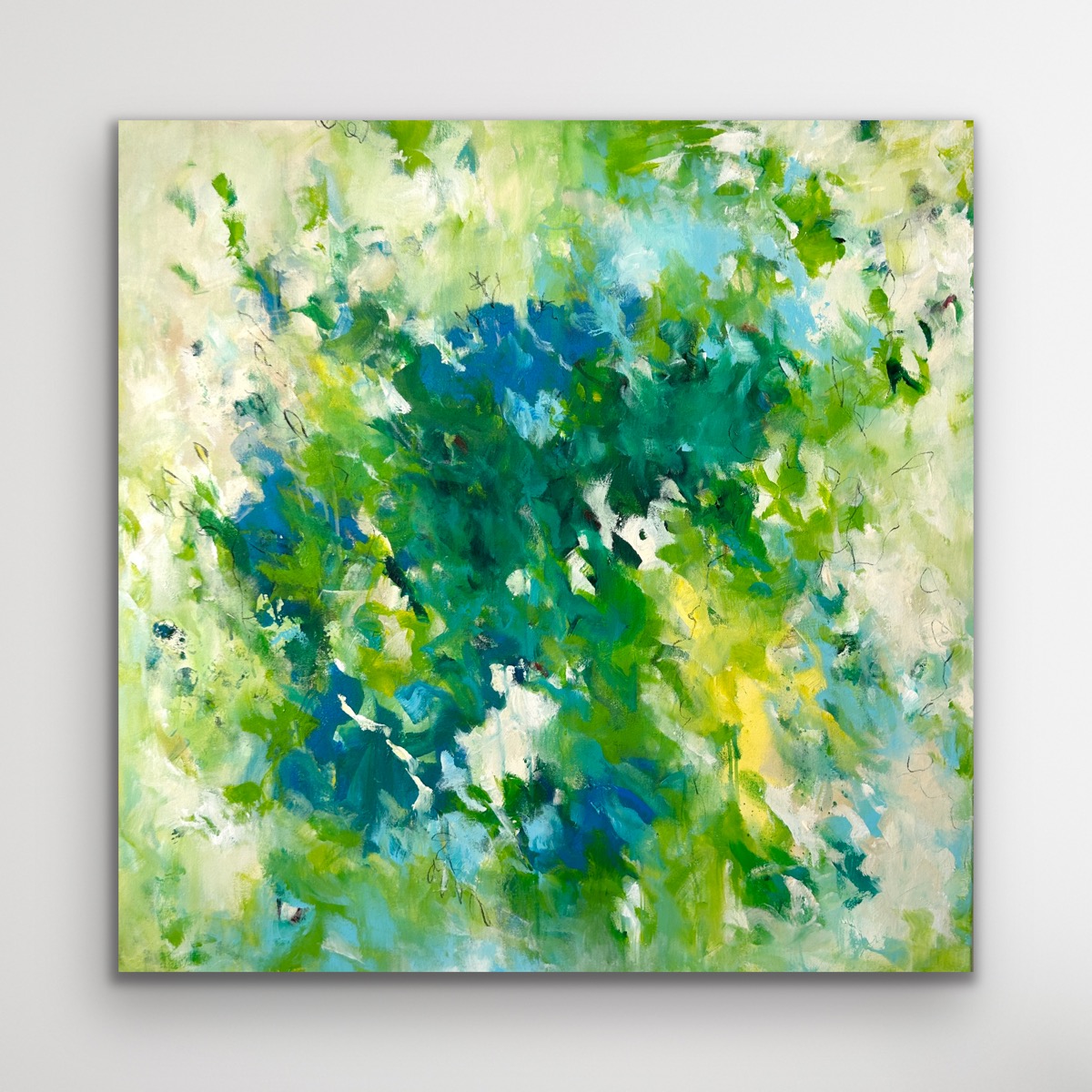 Kunstwerk Connection. Abstraktes Gemälde von Sandra Obel.