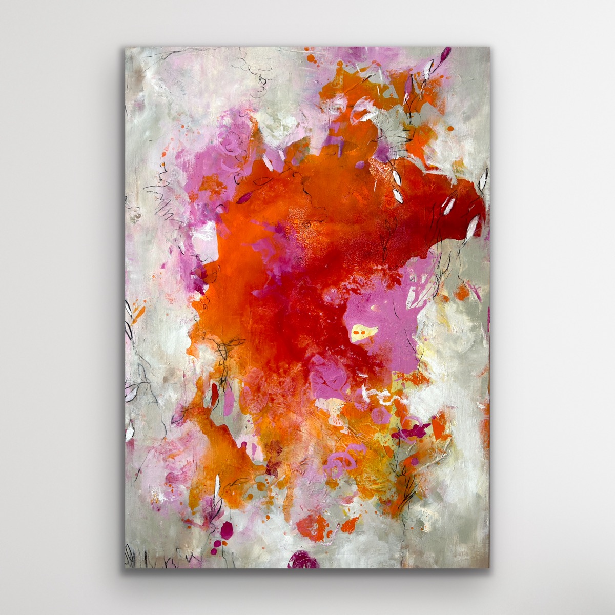 Kunstwerk Good Life. Abstraktes Gemälde von Sandra Obel.