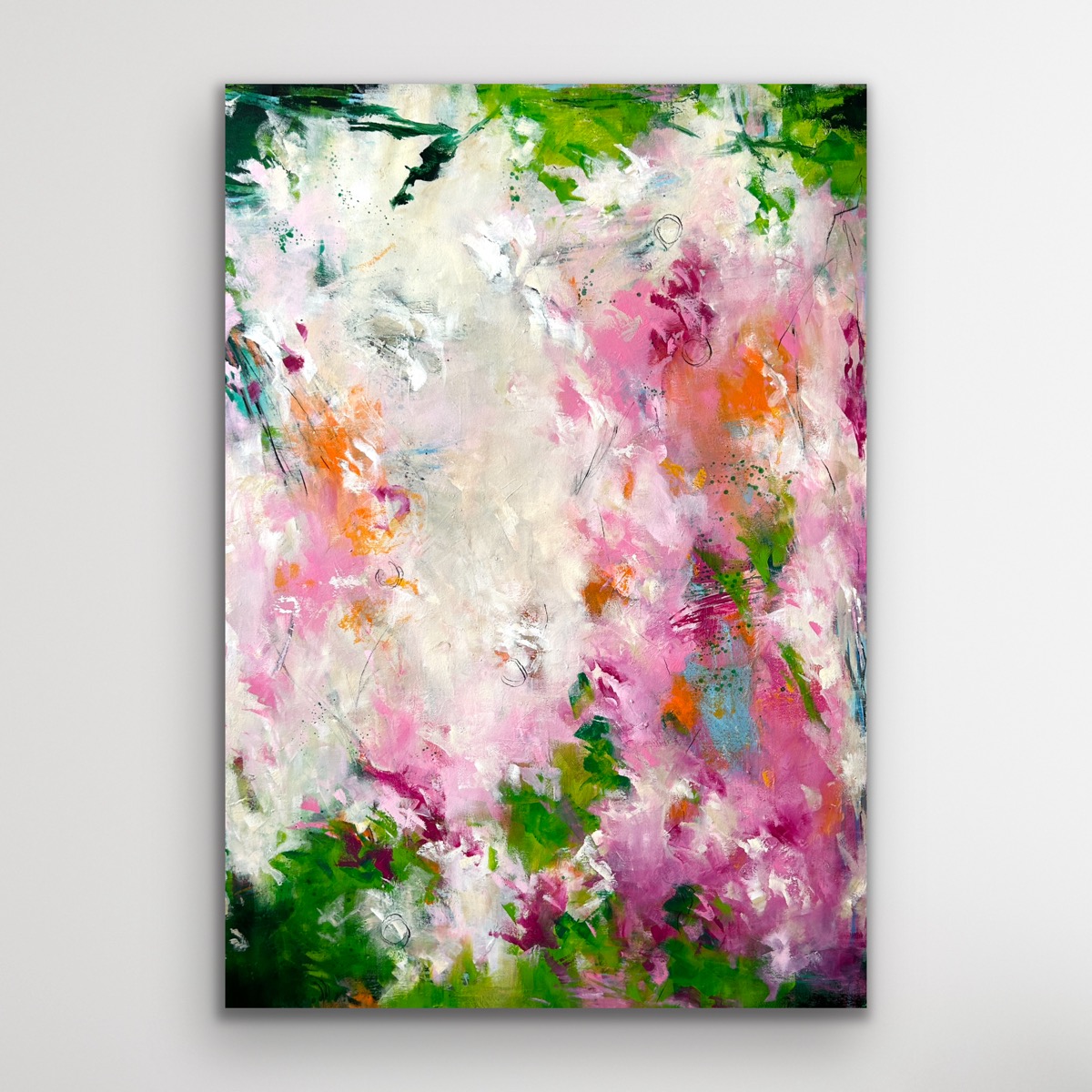 Kunstwerk Inner Romance. Abstraktes Gemälde von Sandra Obel.