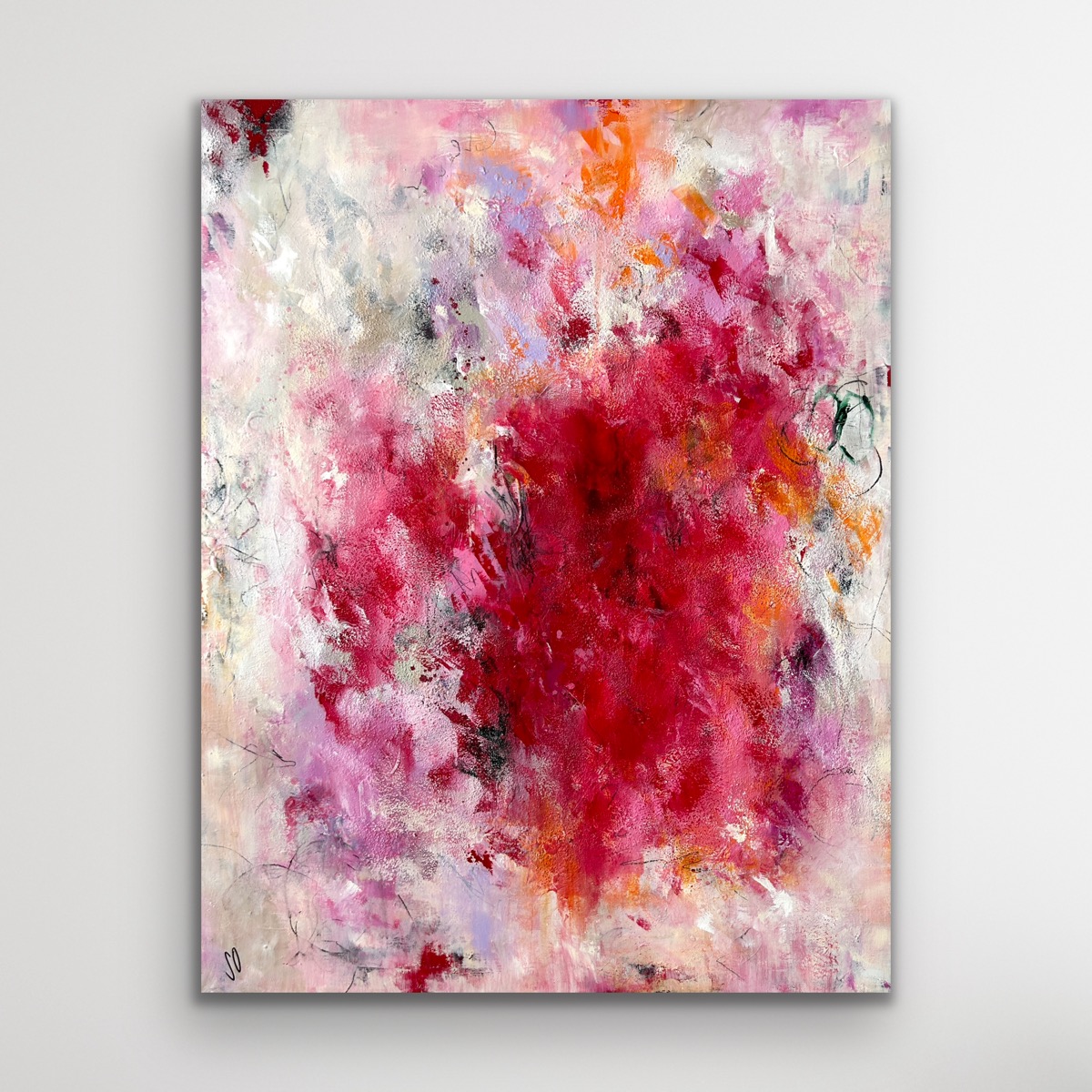 Kunstwerk Passion. Abstraktes Gemälde von Sandra Obel.