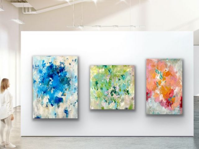 Serie Horizonte. Abstrakte Gemälde von Sandra Obel.