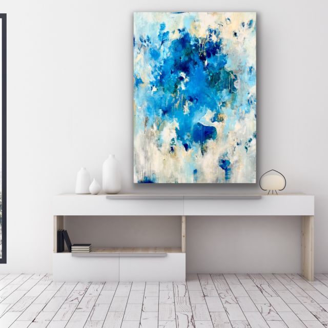 Kunstwerk Imagine. Abstraktes Gemälde von Sandra Obel.