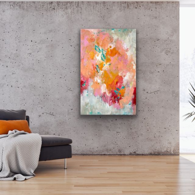 Kunstwerk Rise up. Abstraktes Gemälde von Sandra Obel.