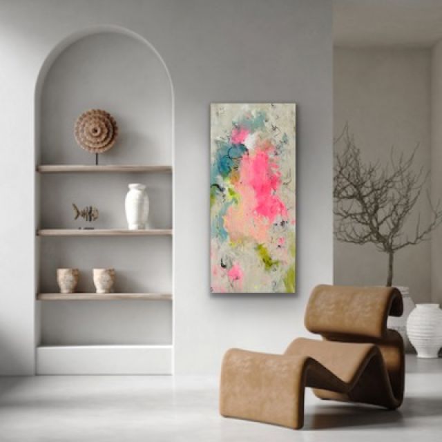 Kunstwerk River in you. Abstraktes Gemälde von Sandra Obel.