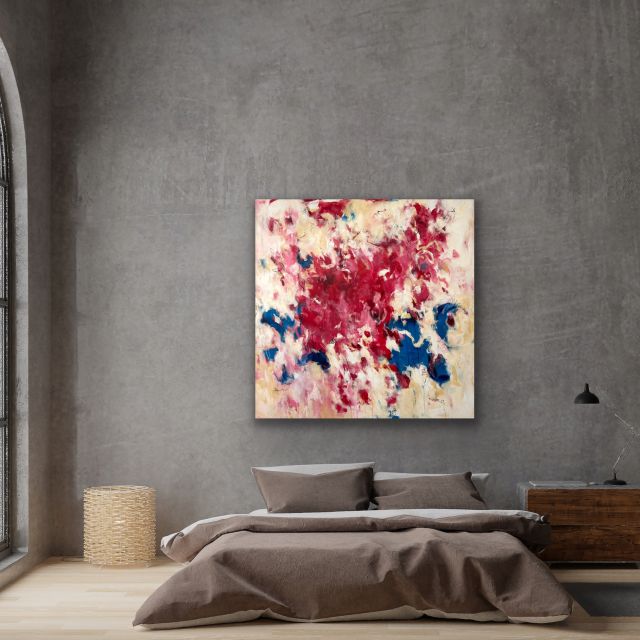 Kunstwerk Momentum. Abstraktes Gemälde von Sandra Obel.