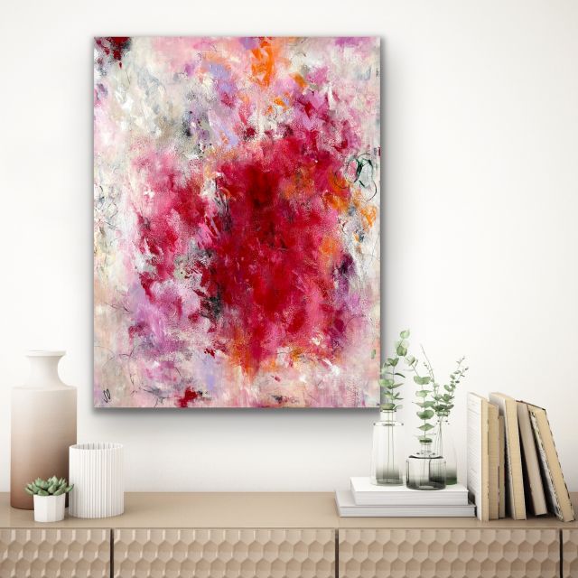 Kunstwerk Passion. Abstraktes Gemälde von Sandra Obel.