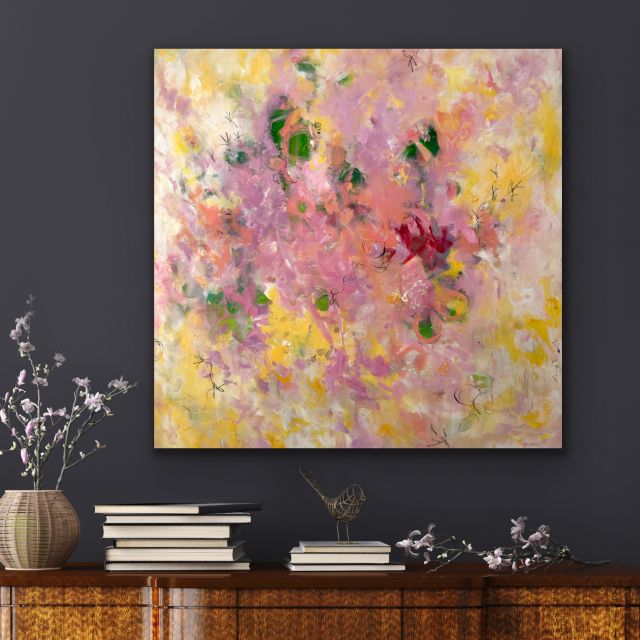 Kunstwerk Possibilities. Abstraktes Gemälde von Sandra Obel.