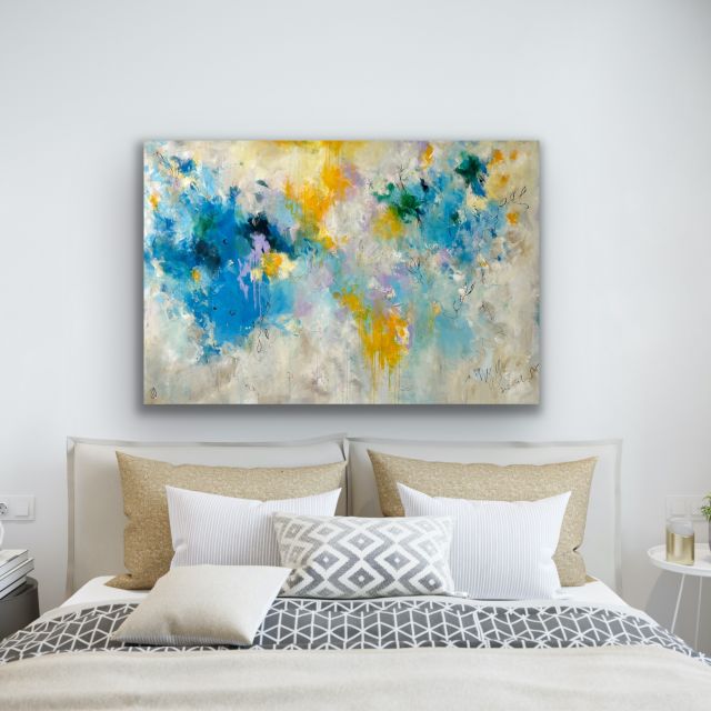 Kunstwerk It can be easy. Abstraktes Gemälde von Sandra Obel.